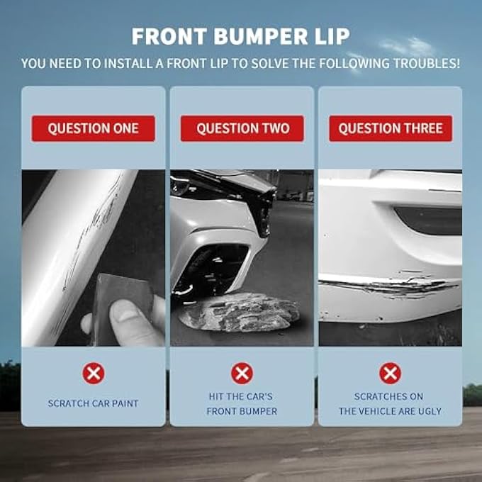ARCHAIC Front Bumper Lip Spoiler for BMW 2011-2016 5 Series F10, Chin Air Spoiler for 520i/528i/535i/550i M Sport, Glossy Black - Image 5