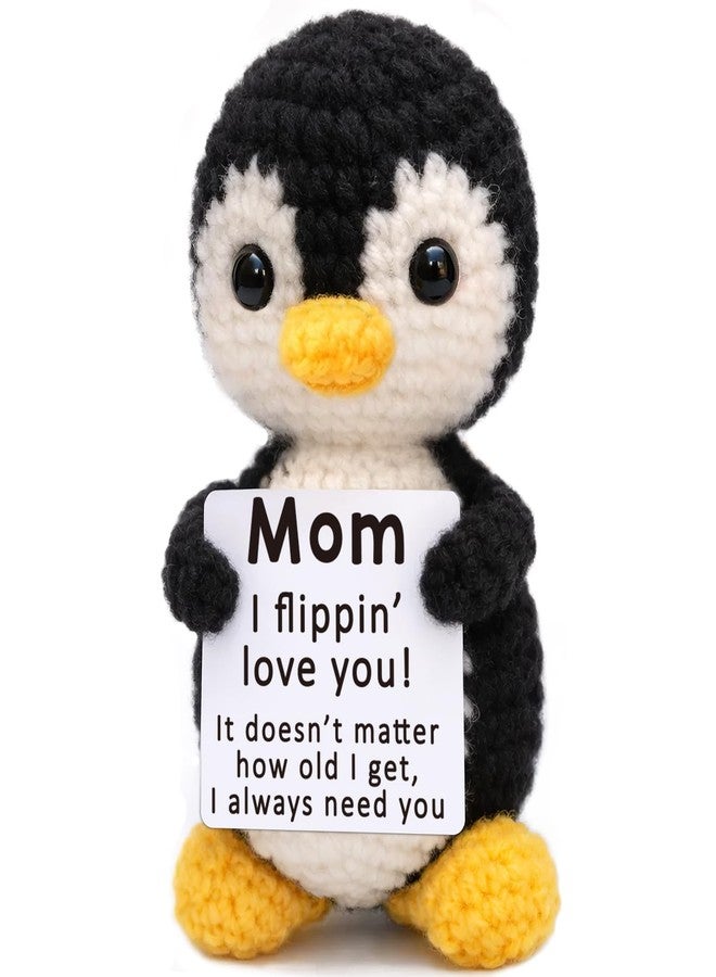 TuSuQing Mothers Day Mom Gifts from Daughter Son, Birthday Gift for Mom Mother's Day Card Decoration Christmas Easter Ideas Gift Cool Funny New Single Best Moms Ever Present Christmas 2026 Crochet Penguin - Image 1