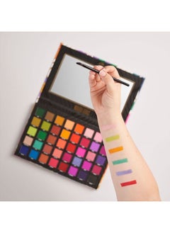 W7 Mardi Gras Pressed Pigment Palette - 40 High Impact Party Colors - Flawless Long-Lasting Bold Makeup  - Image 4