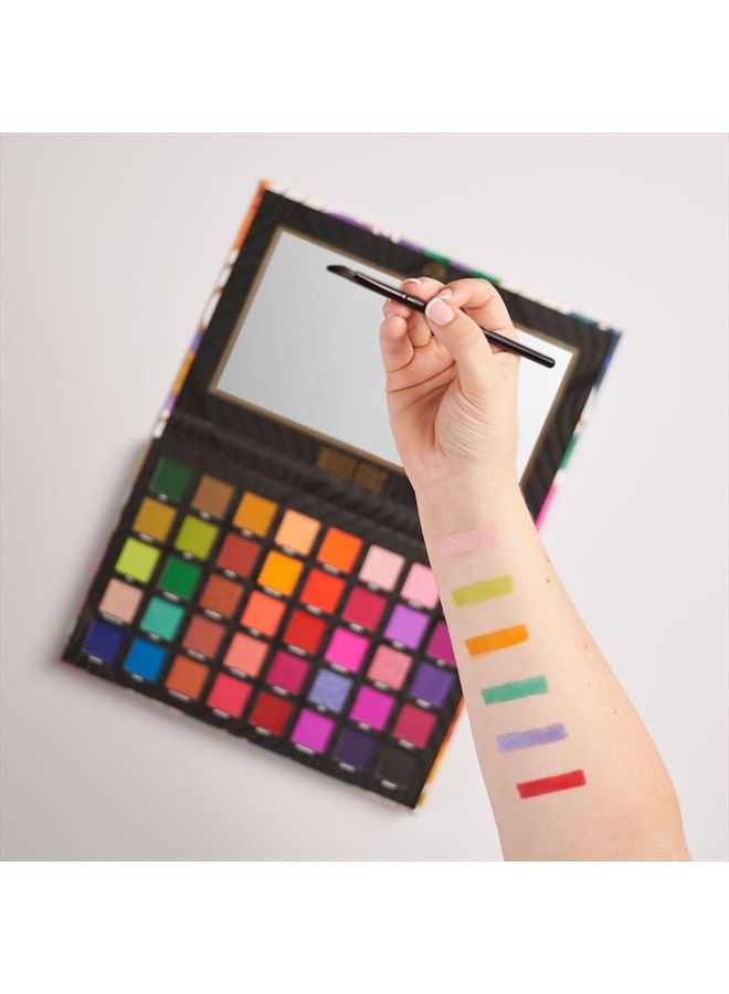 W7 Mardi Gras Pressed Pigment Palette - 40 High Impact Party Colors - Flawless Long-Lasting Bold Makeup - Image 4