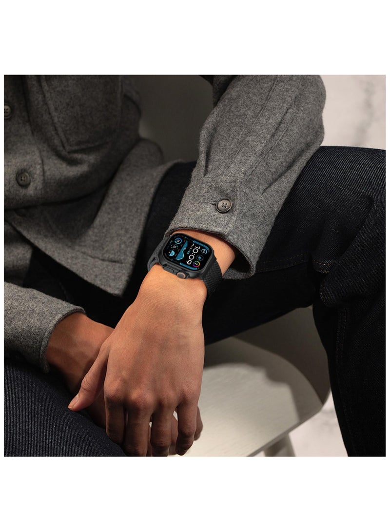 RTYY سوار رياضي من النايلون المرن بمشبك مظلة لساعة Apple Watch Ultra/2 مقاس 49 مم و46 مم و45 مم و44 مم و42 مم للرجال/النساء، سوار رياضي من النايلون المرن بمشبك مظلة لساعات iWatch Series 10 9 8 7 6 5 4 3 SE/2 - Image 4