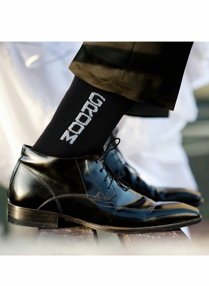 Generic - Men's Grooming Crew Socks for Groomsmen and Best Man, Novelty Dress Socks for Special Occasions - Image 1