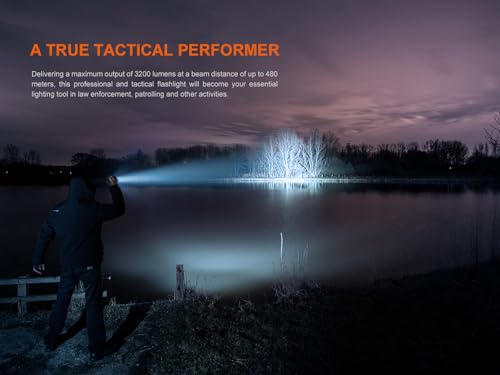 Fenix TK22R Tactical Flashlight, 3200 Lumens USB-C Rechargeable, 525 Yards Long Throw, High Power Super Bright with Lumentac Organizer - Image 3