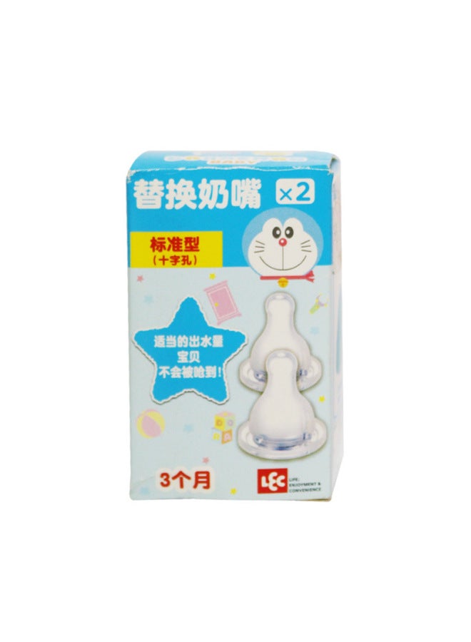 Doraemon Cartoon Feeding Bottle Nipple Pp Anti-flatulence Drop-resistant High Temperature Resistant Big Baby Feeding Bottle Anti-choke Feeding Bottle Drop-resistant