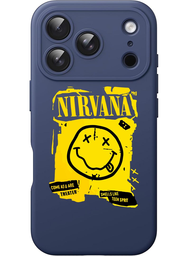 Theodor Protective Slim Fit Case Liquid Silicone Cover with Full Body Protection Anti-Scratch Shockproof Case For Apple iPhone 17 Pro Max (Blue) Nirvana - Image 1