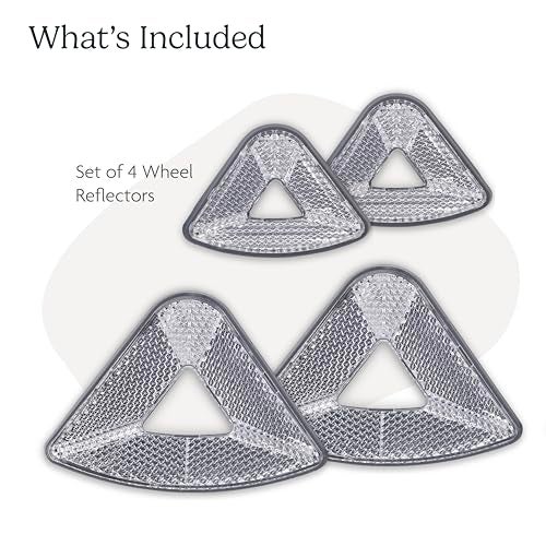 UPPAbaby عاكسات العجلات UPPAbaby لعربة Vista و Vista V2 / التجول بأمان في الليل / تركيب سهل / تشمل أربعة عواكس - Image 2