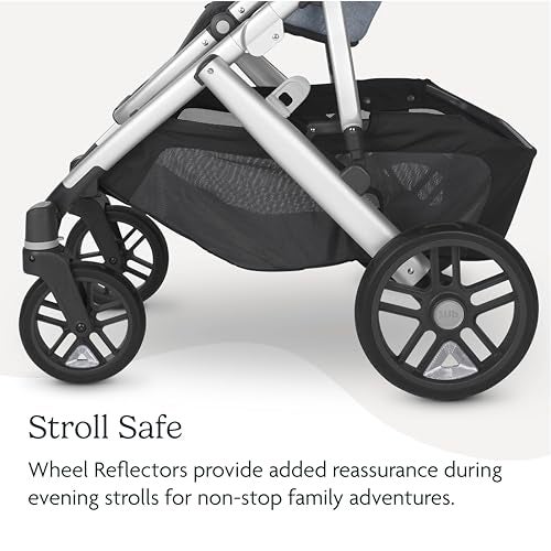 UPPAbaby عاكسات العجلات UPPAbaby لعربة Vista و Vista V2 / التجول بأمان في الليل / تركيب سهل / تشمل أربعة عواكس - Image 3