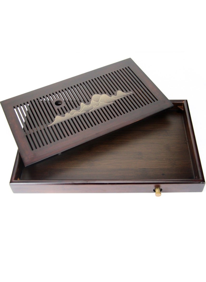 تيلاند لوح شاي من الخيزران من شابان، لوح شاي لحفلات الشاي الصينية التقليدية (غونغ فو تشا) (38 × 24.4 × 3.9 سم) - Image 2