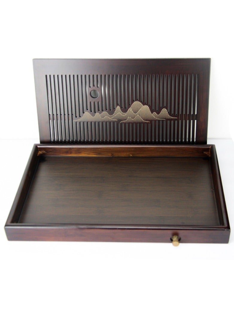 تيلاند لوح شاي من الخيزران من شابان، لوح شاي لحفلات الشاي الصينية التقليدية (غونغ فو تشا) (38 × 24.4 × 3.9 سم) - Image 3