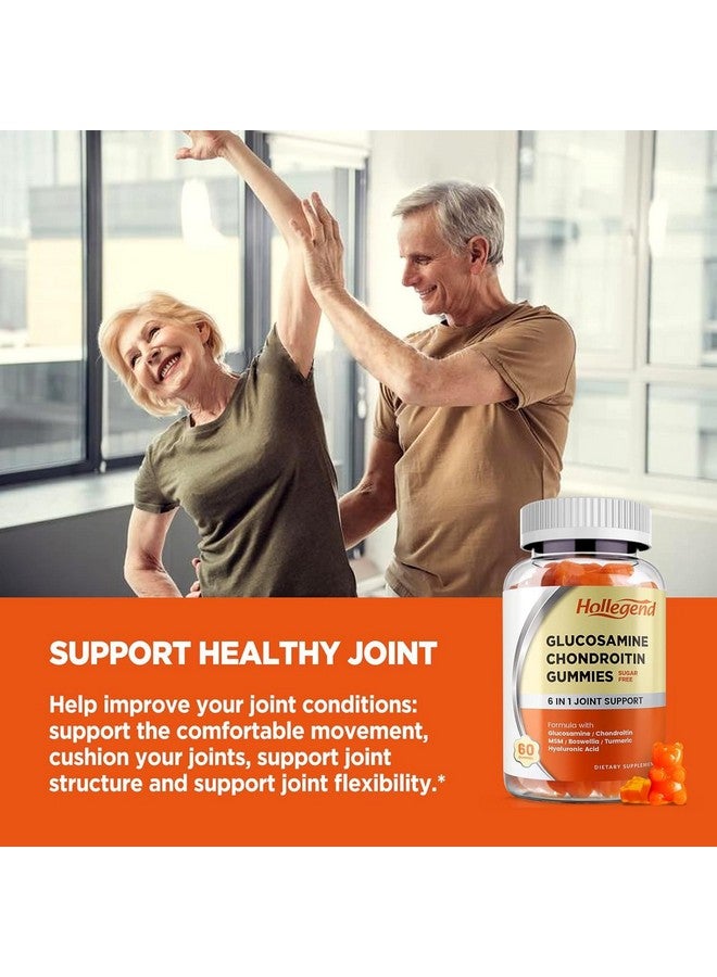 Hollegend HOLLEGEND Glucosamine Chondroitin Gummies Sugar Free, Joint Support Gummies Supplements for Adults Men & Women, 1500mg Glucosamine Chewables with MSM Turmeric, 60 Count - Image 5