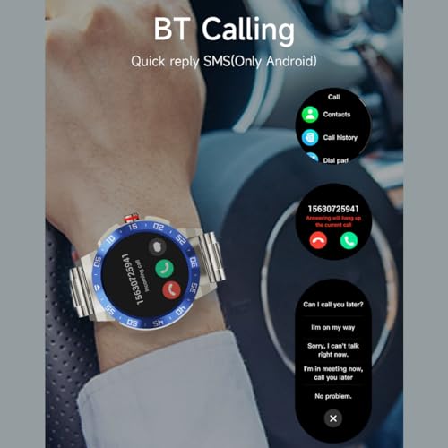 Miracle Digital Smartwatch for Men with Bluetooth Calling – 1.46" HD Screen, AI Assistant, 30-Day Battery, Health Monitoring, 100+ Sports Modes, IPX68 Waterproof, Android/iOS - Image 2