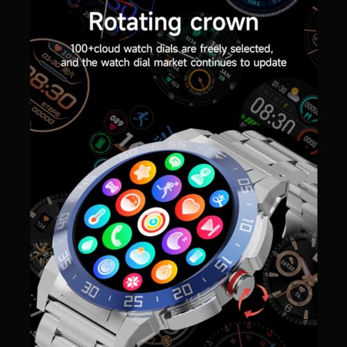 Miracle Digital Smartwatch for Men with Bluetooth Calling – 1.46" HD Screen, AI Assistant, 30-Day Battery, Health Monitoring, 100+ Sports Modes, IPX68 Waterproof, Android/iOS - Image 3