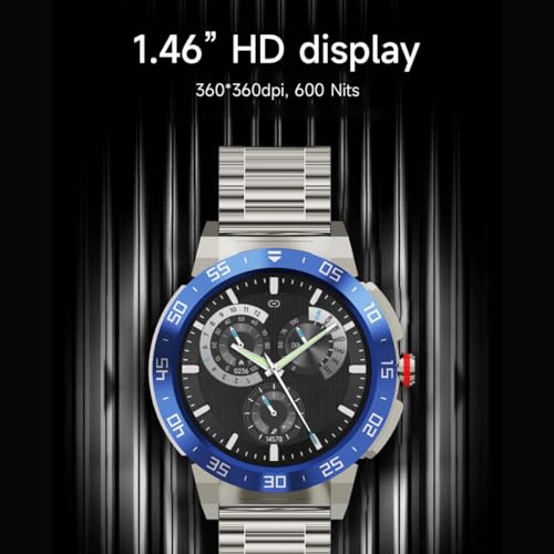 Miracle Digital Smartwatch for Men with Bluetooth Calling – 1.46" HD Screen, AI Assistant, 30-Day Battery, Health Monitoring, 100+ Sports Modes, IPX68 Waterproof, Android/iOS - Image 4