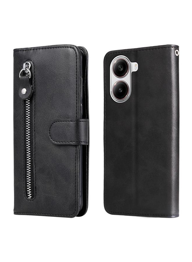 S-TOP Case For Redmi Turbo 4 / Xiaomi Poco X7 Pro Fashion Calf Texture Zipper Leather Phone Case - Image 1