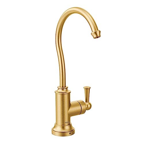 Moen Brushed Gold Sip Traditional Cold Water Kitchen Beverage Faucet with Optional Filtration System S5510BG