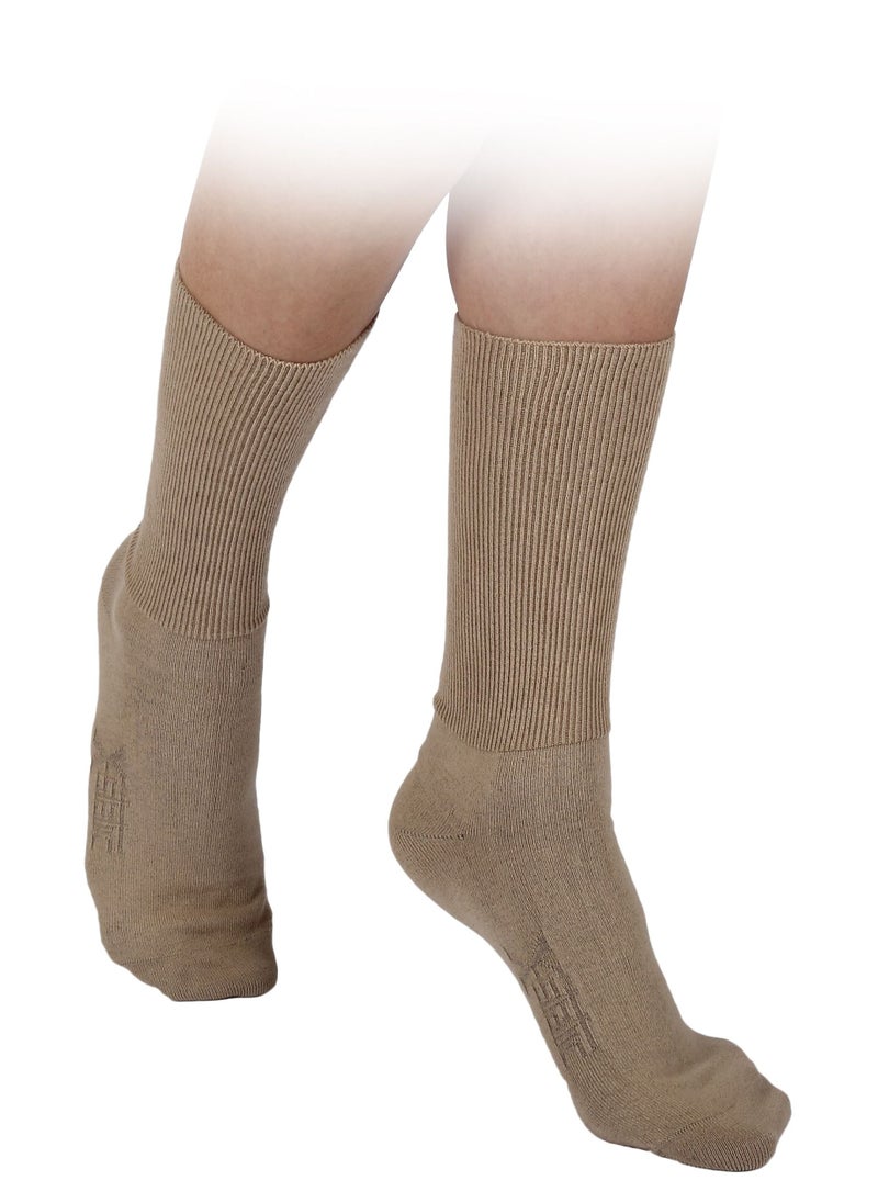 GO SILVER Diabetic Socks Brown Size 39/42  - Image 2