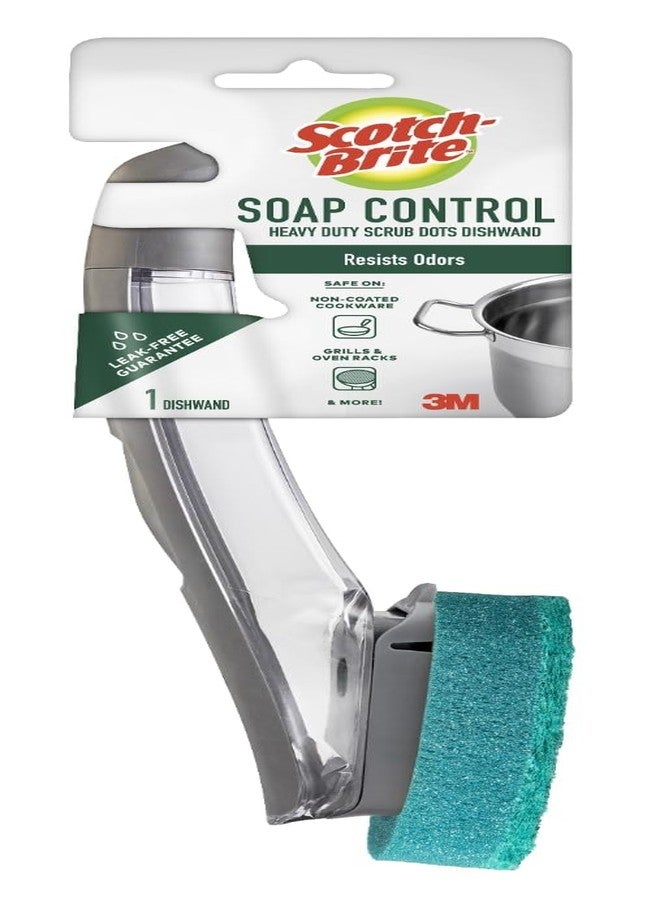 Scotch Brite Scotch-Brite Advanced Soap Control Heavy Duty Dishwand, 1 Dish Wand, Prevents Soap from Leaking, Leak-Free Guarantee, Best for Cast Iron Skillets & Grill Grates, Fits all Scotch Brite Refills - Image 1