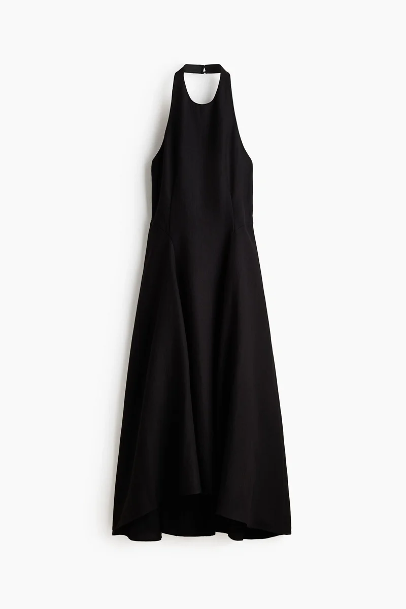 H&M Flared-skirt halterneck dress
