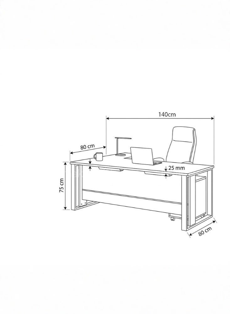 KARNAK Urban Aura Office Table - Oak - Image 2
