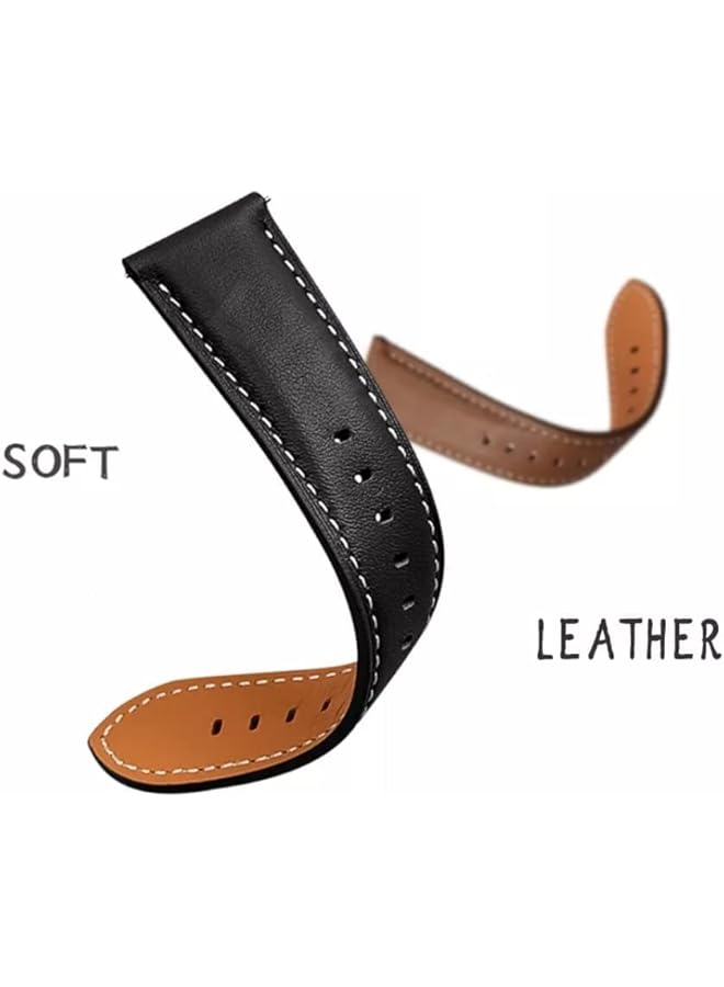 Dado Leather Replacement Band Compatible With Gt5 Pro Gt5 Gt4 Gt3 Gt2 Gt3 Pro Gt2 Pro Watch 3 4 Huawei Watch Ultimate Watch Buds 46Mm And 48Mm 22 Mm Leather Strap - Image 3