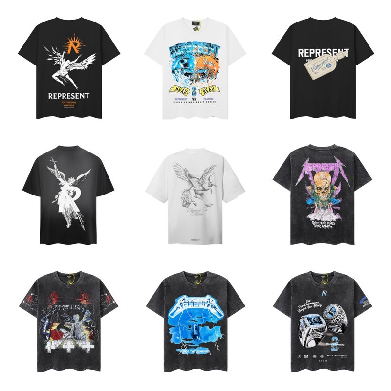 Represent Doberman Dog Cleanfit Short-Sleeved Boys Couple High Street Loose American Niche Fashion Brand Summer T-Shirt - Image 2