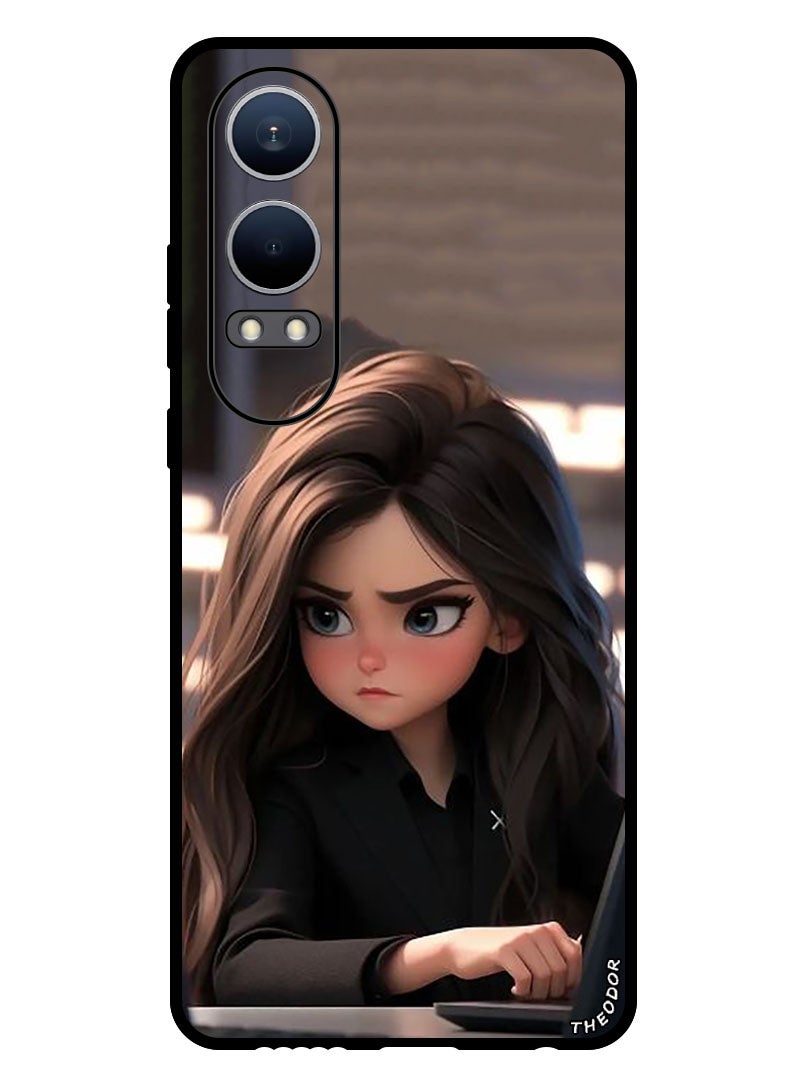 Theodor Protective Case Anti Scratch Shock Proof Bumper Cover For Oppo K12x (China) Angry Girl - Image 1