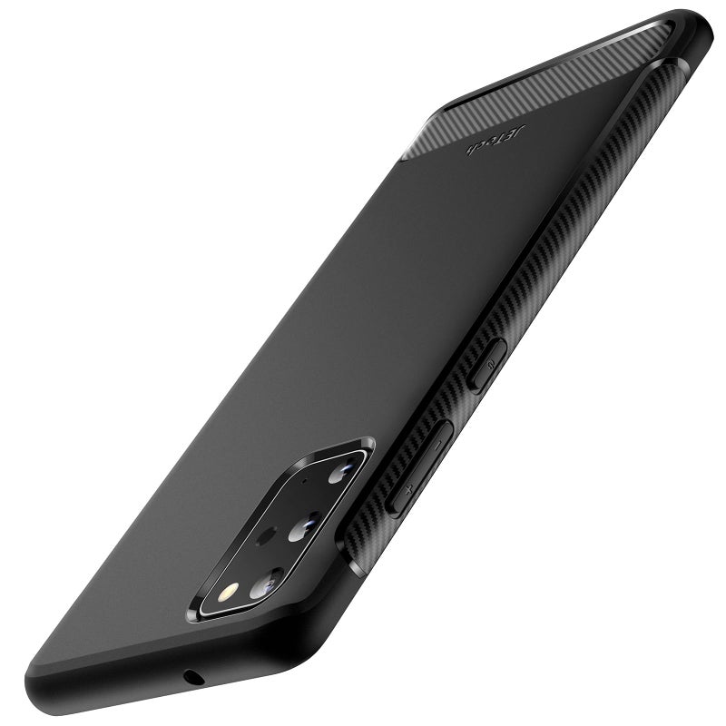 JETech Slim Fit Case for Samsung Galaxy S20 5G 2020 Thin Phone Cover with ShockAbsorption and Carbon Fiber Design Black