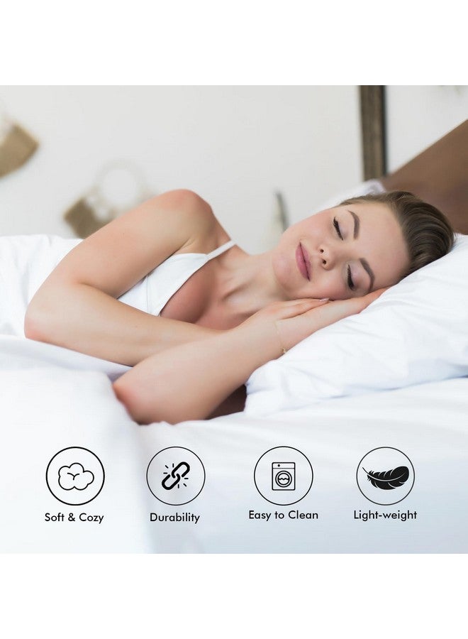 LINENWALAS LINENWALAS 100% Organic Vegan Bamboo Silk Bedsheet For Double Bed Size Bedding With Pillow Cover 300 TC For Bedroom, Soft Smooth Hotel Quality Premium Flat Sheets For Summer (100X90 Inch, White)  - Image 5