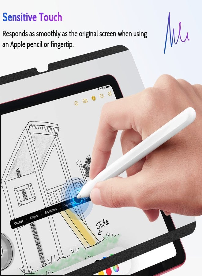 Peslv Magnetic Privacy Screen Protector for iPad 10th 2022 10.9" & iPad 11th A16 2025 11", Removable Anti Blue Light Glare Spy Private Filter, High Sensitive Bubble-Free Black Security Screen - Image 4