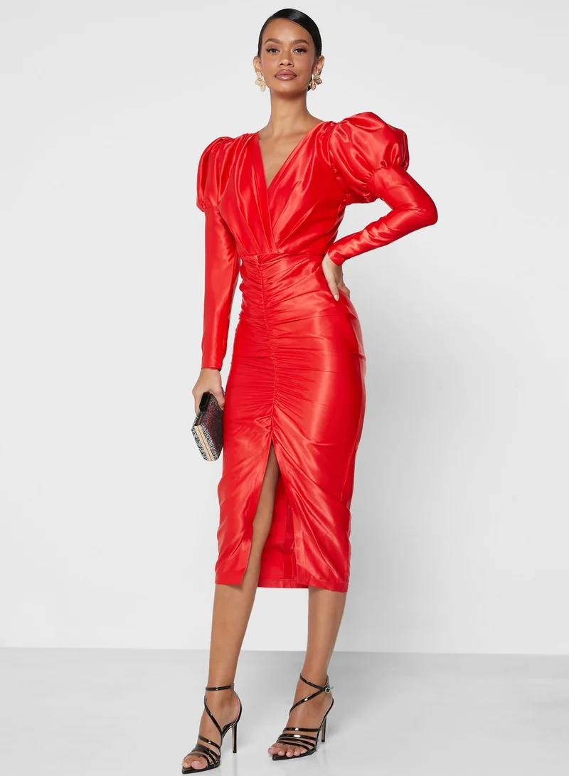 Jewel Jemila Puff Sleeve Midi Dress