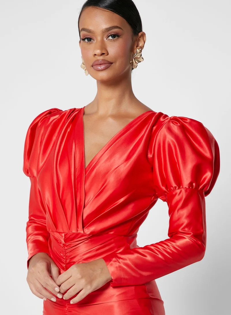 Jewel Jemila Puff Sleeve Midi Dress