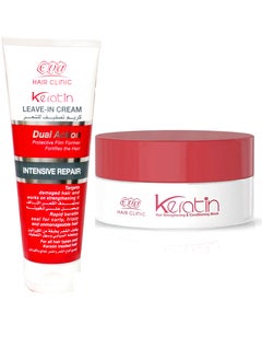 Eva Eva Keratin Keratin Hair Cream +Eva E-Keratin Hair Mask 400 g 