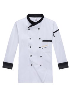 NIBEMINENT Restaurant Bakery Catering Work Wear Coat Women Kitchen Cook Clothing   Mens Chef Jacket Short Long Sleeve Chef Coat  - Image 1