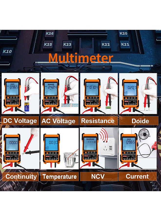 KKnoon - K618 500M Handheld Portable Cable Tester with LCD Display Analogs Digital Search POE Test Cable Pairing ID Pairing Sensitivity Adjustable Network Cable Length Short Open Circuit Measure Trackers - Image 1