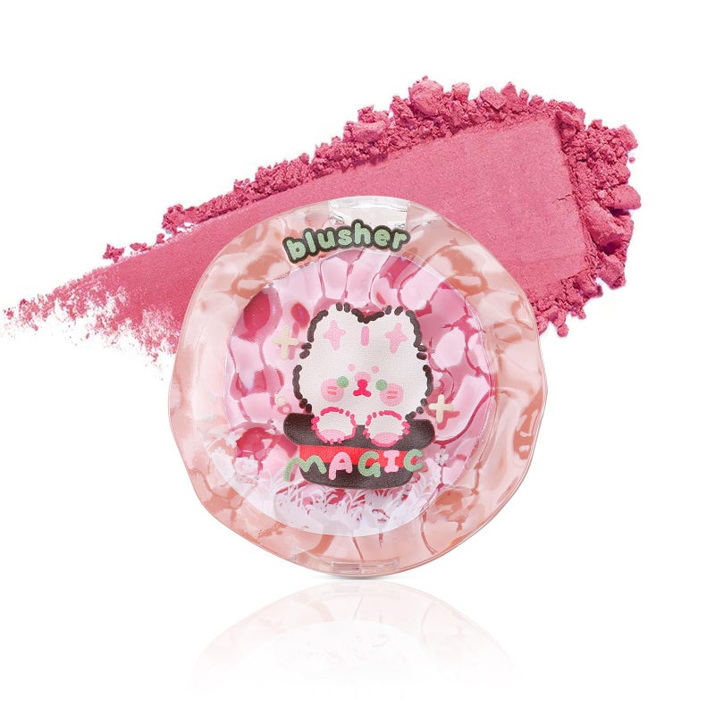 Boobeen Blush Powder Face Makeup Highly Pigmented Single Color Face Blush for Cheeks Shape Contour Highlight Face to Create a Natural Matte Finish Blendable - Image 3
