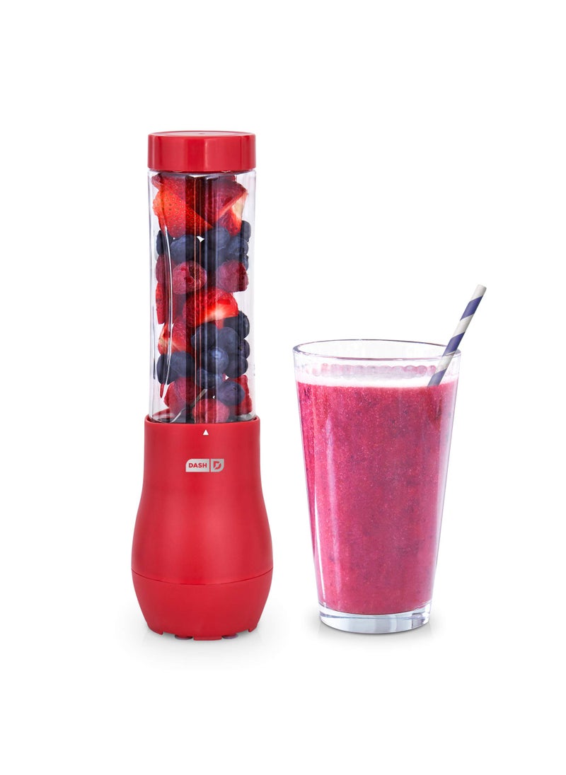 Dash Dash Mighty Mini 10 oz Compact Personal Bottle Blender with Travel Lid Red 