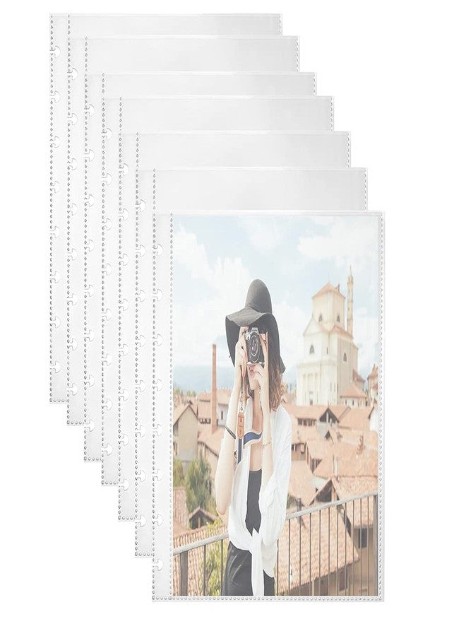 DBKMPZ 25 Pack Refill Sheets, 50 Photo Sleeves 6x8, 8 Ring Binder Pockets, Each Page Holds Two Pictures, Archival Photo Protectors - Image 1