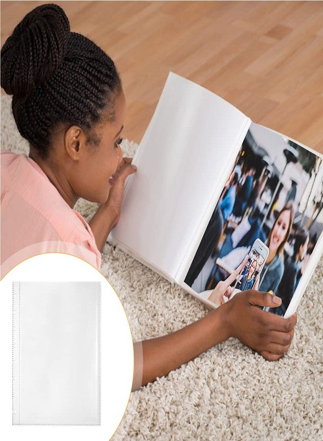 DBKMPZ 25 Pack Refill Sheets, 50 Photo Sleeves 6x8, 8 Ring Binder Pockets, Each Page Holds Two Pictures, Archival Photo Protectors - Image 4