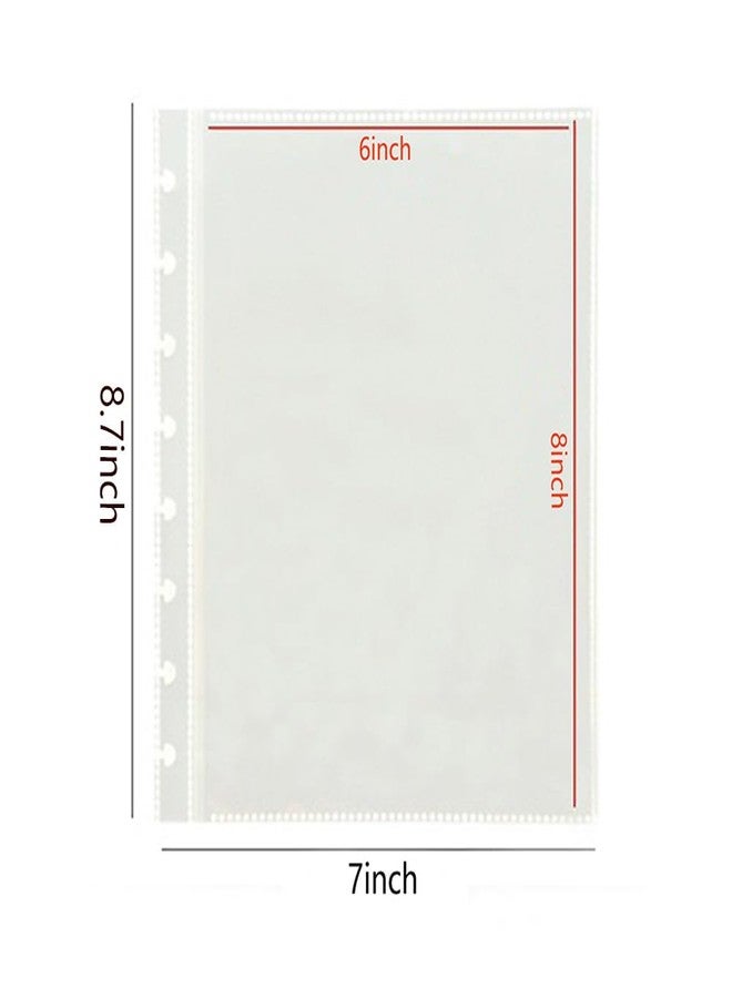 DBKMPZ 25 Pack Refill Sheets, 50 Photo Sleeves 6x8, 8 Ring Binder Pockets, Each Page Holds Two Pictures, Archival Photo Protectors - Image 2