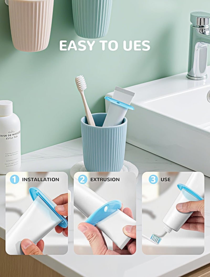 EVOULTES 4PCS Colorful Toothpaste Squeezer Set - Plastic Tube Dispenser for Bathroom - Image 4