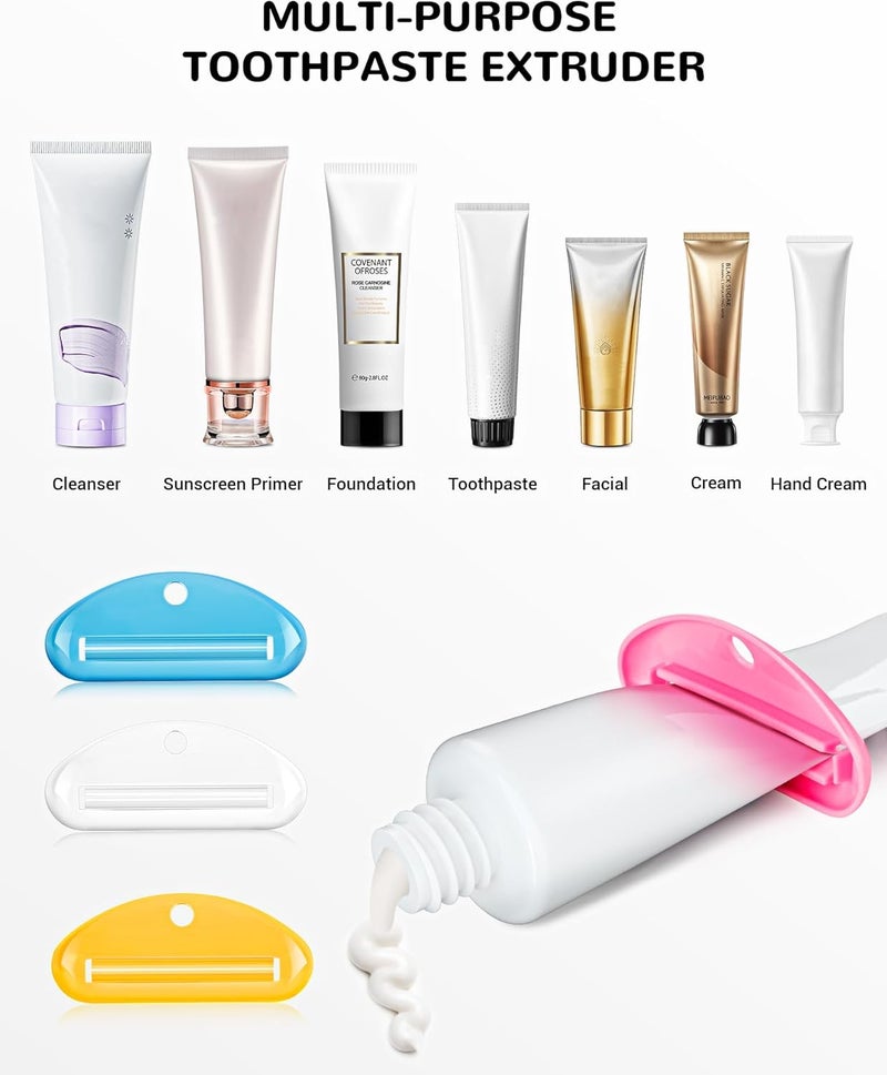 EVOULTES 4PCS Colorful Toothpaste Squeezer Set - Plastic Tube Dispenser for Bathroom - Image 3