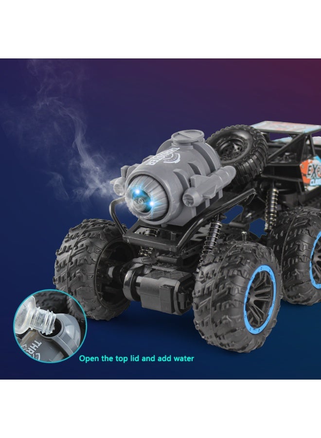 2.4GHz 6WD Off-Road Remote Control Climbing Car – Spray RC Truck, Rechargeable High-Speed Toy for Kids - Blue/Black - Image 2