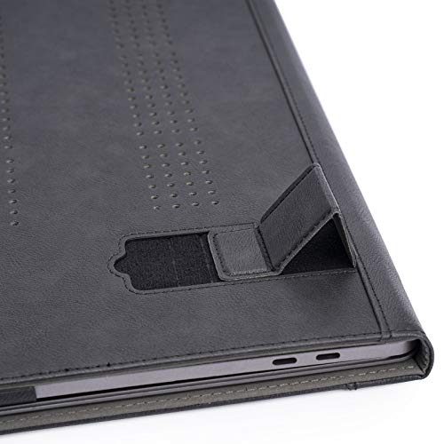 TT TYTX TYTX Laptop Case for MacBook Pro 16 Inch Leather Case 2024 2023 2022 2021 M4 A3403 A3186 M3 A2991 M2 A2780 M1 A2485 Protective Folio Book Cover with Vents and Stand Function, Black - Image 5