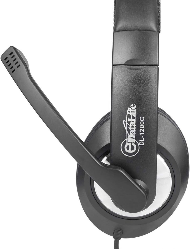 إي داتا لايف سماعة ألعاب DL-1200C مع ميكروفون، أسود، سلكية - Image 4