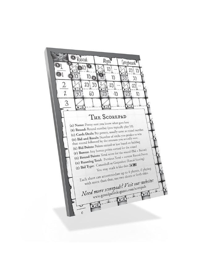 Grandpa Beck's Games Replacement Score Pads for Skull King - The Ultimate Pirate Trick Taking Game | from The Creators of Cover Your Assets & Cover Your Kingdom