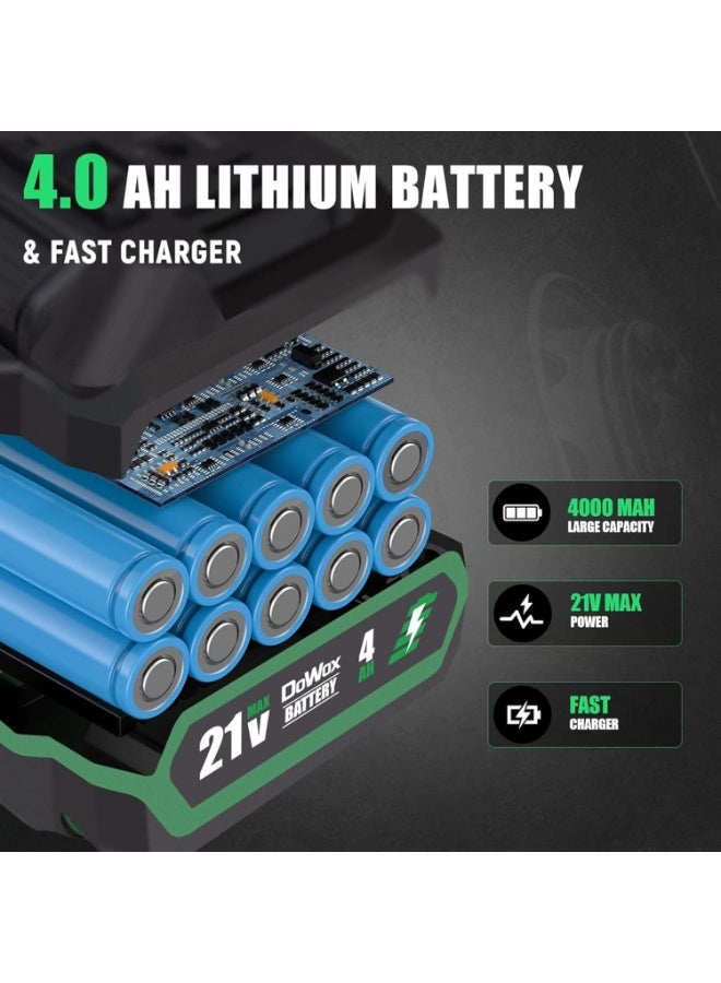 GearZone سائق تأثير عالي العزم 2000Nm، مفتاح تأثير لاسلكي 1/2 بوصة مع بطاريتين 4.0Ah، شاحن سريع، 5 مقابس وصندوق تخزين، مناسب للسيارة، الشاحنة، الأثاث، إلخ - Image 3