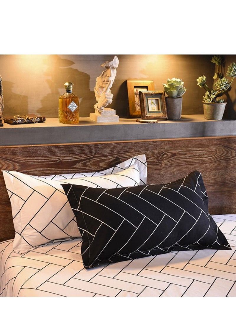 Arabest 4-Piece Geometric Design Duvet Cover Set Cotton Multicolour Queen  - Image 2
