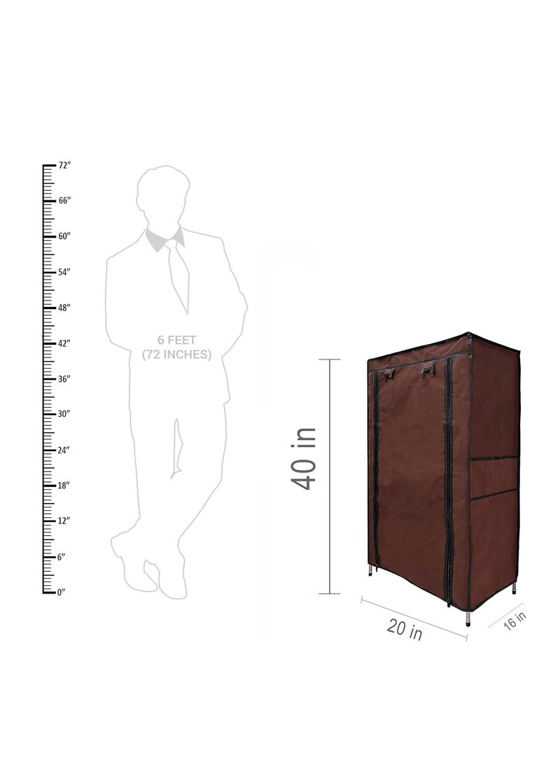 PHILOSHOP PHILOSHOP 5 Shelves Shoe Cabinet Brown  - Image 2