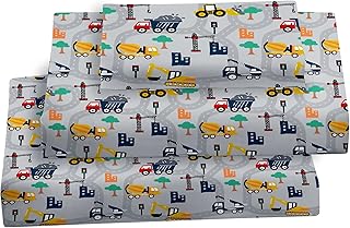 softan Bed Sheet Set for Kids Boys, Twin Size Kids Sheets Microfiber Kids Fitted Sheet, Breathable & Silky Soft Feeling - Image 1