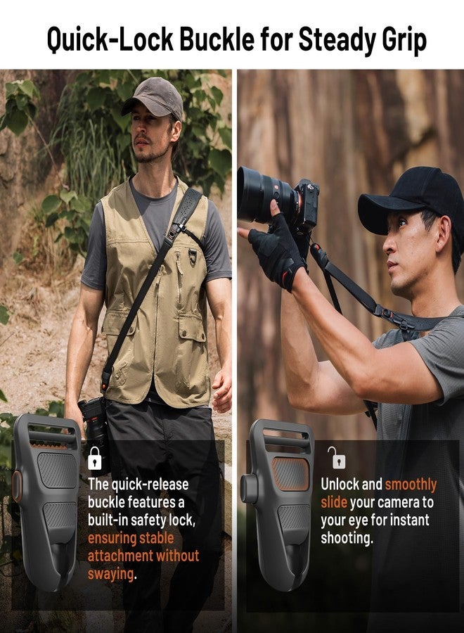 PGYTECH Camera Strap Pro, Professional Camera Harness with Detachable Underarm Strap QR Camera Shoulder Straps, Leather Ergonomic Shoulder Pad Neck Strap for DSLR/Mirrorless Cameras, Black - Image 4